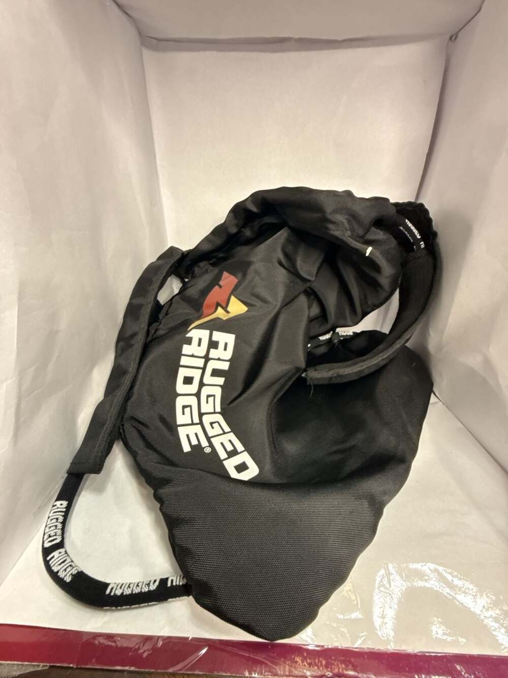 Rugged Ridge Black Backpack Jeep Wrangler Off-Road Zip Pocket Drawstring Bag